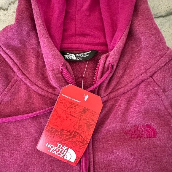 SOLD North Face Sweater Womens XL Pink Full Zip Hoodie mi - Picture 4 of 7